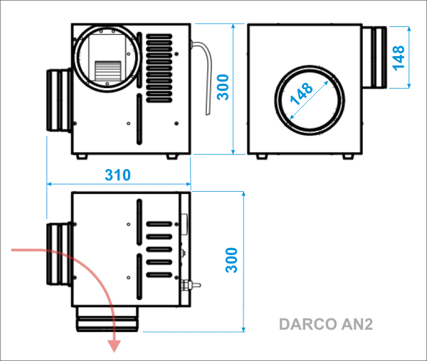 Krbový teplovzdušný ventilátor AN2 600 m3/h (č.K400095), KARL